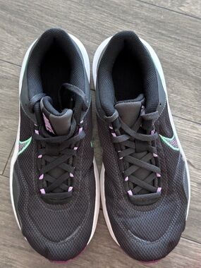 Nike Women's Charcoal Mesh Running Shoes with Mint & Purple Accents